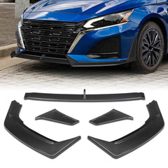 For 2023-2025 Nissan Altima Carbon Painted Front Bumper Lip Splitter Spoiler  5pcs