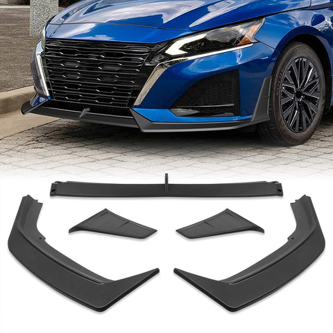 For 2023-2025 Nissan Altima Matt Black Front Lower Bumper Lip Splitter Spoiler  5pcs