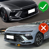 For 2024-2025 Hyundai Sonata N-Line Painted Black Front Lower Bumper Lip Spoiler  5pcs