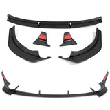 For 2024-2025 Hyundai Sonata N-Line Matt Black Front Bumper Lip Splitter Spoiler  5pcs