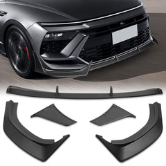 For 2024-2025 Hyundai Sonata N-Line Matt Black Front Bumper Lip Splitter Spoiler  5pcs