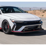 For 2024-2025 Hyundai Elantra N-Line Carbon Painted Front Bumper Lip Spoiler  5pcs