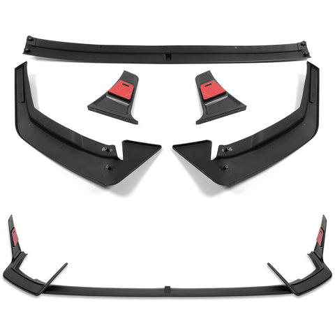 For 2024-2025 Hyundai Elantra N-Line Black Front Bumper Lip Splitter Spoiler  5pcs
