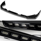 For 2025-2026 Camry SE XSE Painted Black Front Bumper Lip LED Sequential Lights  3pcs
