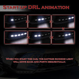 For 2025-2026 Camry SE XSE Painted Black Front Bumper Lip LED Sequential Lights  3pcs