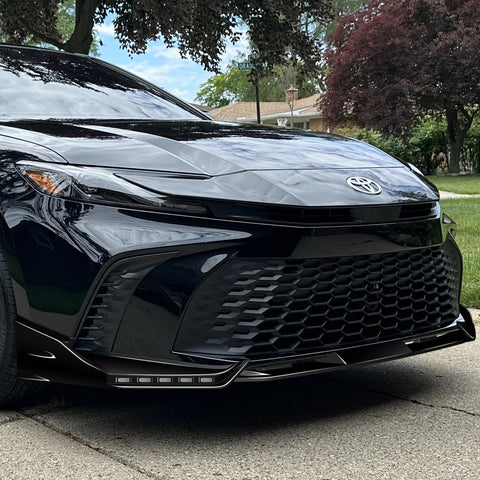 For 2025-2026 Camry SE XSE Painted Black Front Bumper Lip LED Sequential Lights  3pcs