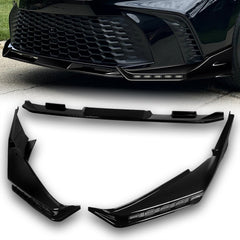 For 2025-2026 Camry SE XSE Painted Black Front Bumper Lip LED Sequential Lights  3pcs