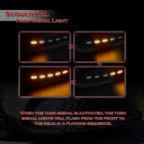 For 2025-2026 Camry SE XSE Carbon Painted Front Bumper Lip LED Sequential Lights  3pcs