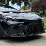 For 2025-2026 Camry SE XSE Carbon Painted Front Bumper Lip LED Sequential Lights  3pcs