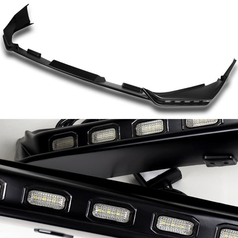 For 2025-2026 Camry SE XSE Black Front Bumper Lip LED Sequential Running Lights  3pcs