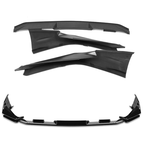 For 2025-2026 Toyota Camry SE XSE Painted BLK Front Bumper Lip Spoiler Splitter  3pcs