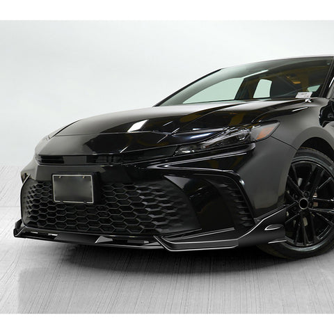 For 2025-2026 Toyota Camry SE XSE Painted BLK Front Bumper Lip Spoiler Splitter  3pcs