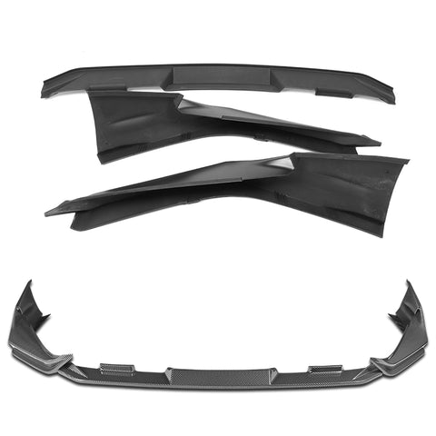 For 2025-2026 Toyota Camry SE XSE Carbon Look Front Bumper Lip Spoiler Splitter  3pcs