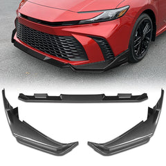 For 2025-2026 Toyota Camry SE XSE Carbon Look Front Bumper Lip Spoiler Splitter  3pcs