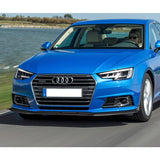 For 2017-2018 Audi A4 B9 STP-Style Carbon Look Front Bumper Splitter Spoiler Lip + 31"x4" Universal Carbon Style Side Skirt Rocker Splitters Diffuser Winglet Wind  5pcs
