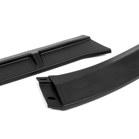 For 2017-2018 Audi A4 B9 STP-Style Matt Black Front Bumper Splitter Spoiler Lip + 59" x 4" Universal Black Side Skirt Extension Rocker Splitters Diffuser Lip 9pcs