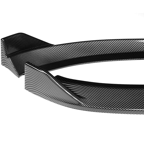 For 2012-2015 Volkswagen VW Passat Sedan Carbon Painted Front Bumper Spoiler Lip + 59" x 4" Universal Carbon Look Side Skirt Extension Rocker Splitters Lip 9pcs