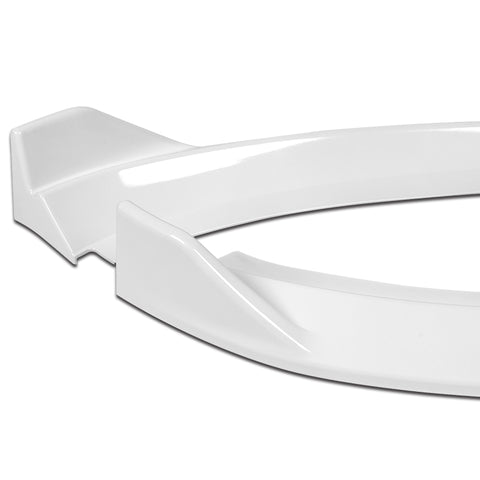 For 2012-2015 Volkswagen VW Passat Sedan Painted White Front Bumper Spoiler Lip + 86" x 4" Universal Painted White Side Skirt Extension Rocker Splitters Lip 9pcs