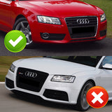 For 2008-2012 Audi A5/Quattro STP-Style Matt Black Front Bumper Body Spoiler Lip  3pcs