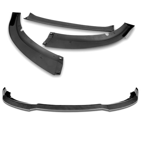 For 2015-2022 Dodge Charger SXT Carbon Look Front Bumper Splitter Spoiler Lip 3pcs + For 2015-2019 Dodge Charger SRT-Style Carbon Look Rear Bumper Lip Aprons 2pcs
