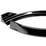 For 2010-2013 Kia Forte STP-Style Painted BLK Front Bumper Splitter Spoiler Lip + 59" x 4" Universal Painted Black Side Skirt Extension Rocker Splitters Lip 9pcs