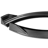 For 2010-2013 Kia Forte STP-Style Carbon Look Front Bumper Splitter Spoiler Lip + 59" x 4" Universal Carbon Look Side Skirt Extension Rocker Splitters Lip 9pcs
