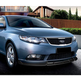 For 2010-2013 Kia Forte STP-Style Carbon Look Front Bumper Splitter Spoiler Lip + 59" x 4" Universal Carbon Look Side Skirt Extension Rocker Splitters Lip 9pcs