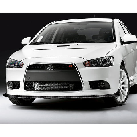 For 2009-2015 Lancer GT GTS RA-Style Carbon Look Front Bumper Body Spoiler Lip  3pcs