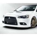 For 2009-2015 Lancer GT GTS RA-Style Painted White Front Bumper Body Spoiler Lip + 86" x 4" Universal Painted White Side Skirt Extension Rocker Splitters Lip  9pcs