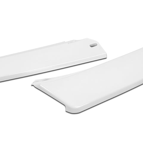 For 2016-2019 Volkswagen Passat Painted White Front Bumper Splitter Spoiler Lip + 86" x 4" Universal Painted White Side Skirt Extension Rocker Splitters Lip