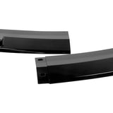 For 2017-2020 BMW 5-Series G30 M-Sport Painted Black Front Bumper Spoiler Lip + 31"x4" Universal Painted Black Side Skirt Rocker Splitters Diffuser Winglet Wind
