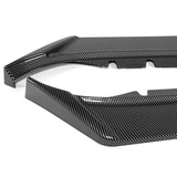 For 2016-2022 Chevy Camaro 1LE-Style Carbon Look Front Bumper Body Spoiler Lip + 31"x4" Universal Carbon Style Side Skirt Rocker Splitters Diffuser Winglet Wind  5pcs