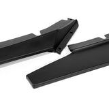 For 2016-2022 Chevy Camaro 1LE-Style Matt Black Front Bumper Body Spoiler Lip + 59" x 4" Universal Black Side Skirt Extension Rocker Splitters Diffuser Lip 9pcs