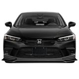 For 2022-2024 Honda Civic Sedan Painted Black Front Bumper Splitter Spoiler Lip  3 pcs