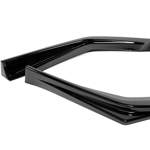 For 2017-2019 Subaru Impreza ST-Style Painted Black Front Bumper Spoiler Lip + 86" x 4" Universal Painted Black Side Skirt Extension Rocker Splitters Lip 9pcs