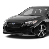 For 2017-2019 Subaru Impreza ST-Style Painted Black Front Bumper Spoiler Lip + 86" x 4" Universal Painted Black Side Skirt Extension Rocker Splitters Lip 9pcs