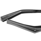 For 2017-2019 Subaru Impreza ST-Style Carbon Painted Front Bumper Spoiler Lip + 86" x 4" Universal Carbon Look Side Skirt Extension Rocker Splitters Lip 9pcs