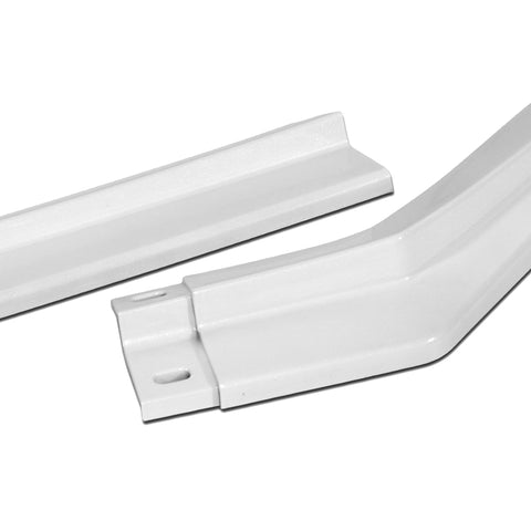 For 2017-2019 Subaru Impreza ST-Style Painted White Front Bumper Spoiler Lip 3pc + 86" x 4" Universal Painted White Side Skirt Extension Rocker Splitters Lip 9pcs