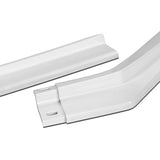 For 2017-2019 Subaru Impreza ST-Style Painted White Front Bumper Spoiler Lip + 31"x4" Universal Painted White Side Skirt Rocker Splitters Diffuser Winglet Wind  5pcs