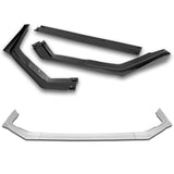 For 2017-2019 Subaru Impreza ST-Style Painted White Front Bumper Spoiler Lip 3pc + 86" x 4" Universal Painted White Side Skirt Extension Rocker Splitters Lip 9pcs
