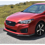 For 2017-2019 Subaru Impreza ST-Style Matt Black Front Bumper Spoiler Lip 3pcs + 86" x 4" Universal Black Side Skirt Extension Rocker Splitters Diffuser Lip 9pcs