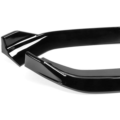 For 2013-2016 Audi A4 Quattro S4 Painted Black Front Bumper Splitter Spoiler Lip + 31"x4" Universal Painted Black Side Skirt Rocker Splitters Diffuser Winglet Wind  5pcs