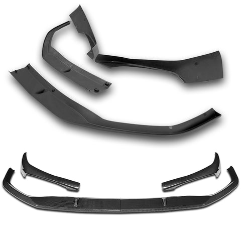 For 2021-2023 BMW 5-Series G30 M-Sport Carbon Painted Front Bumper Spoiler Lip  3pcs