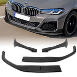 For 2021-2023 BMW 5-Series G30 M-Sport Matt Black Front Lower Bumper Spoiler Lip  3pcs