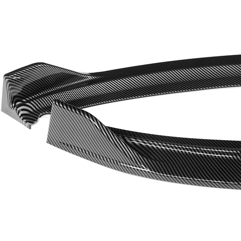 For 2012-2014 Ford Focus ST MK3 GT-Style Carbon Look Front Bumper Spoiler Lip + 86" x 4" Universal Carbon Look Side Skirt Extension Rocker Splitters Lip 9pcs