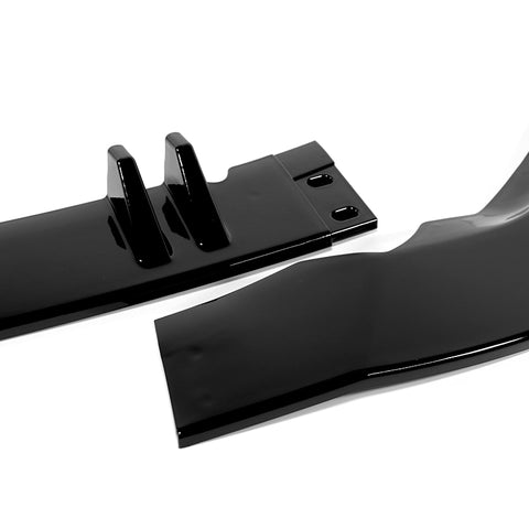 For 2020-2022 Audi A5 S5 S-Line Painted Black Front Bumper Spoiler Splitter Lip + 31"x4" Universal Painted Black Side Skirt Rocker Splitters Diffuser Winglet Wind  5pcs