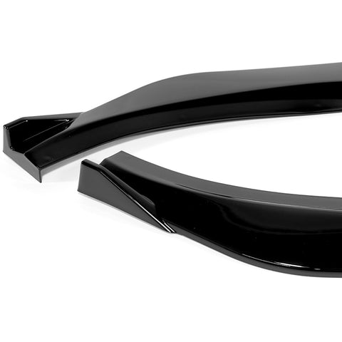 For 2020-2022 Audi A5 S5 S-Line Painted Black Front Bumper Spoiler Splitter Lip + 31"x4" Universal Painted Black Side Skirt Rocker Splitters Diffuser Winglet Wind  5pcs