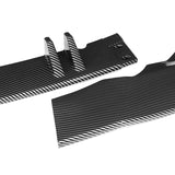 For 2020-2022 Audi A5 S5 S-Line Carbon Painted Front Bumper Spoiler Splitter Lip + 59" x 4" Universal Carbon Look Side Skirt Extension Rocker Splitters Lip 9pcs