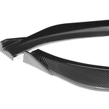 For 2020-2022 Audi A5 S5 S-Line Carbon Painted Front Bumper Spoiler Splitter Lip + 59" x 4" Universal Carbon Look Side Skirt Extension Rocker Splitters Lip 9pcs