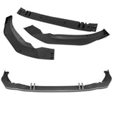 For 2020-2022 Audi A5 S5 S-Line Carbon Painted Front Bumper Spoiler Splitter Lip + 59" x 4" Universal Carbon Look Side Skirt Extension Rocker Splitters Lip 9pcs